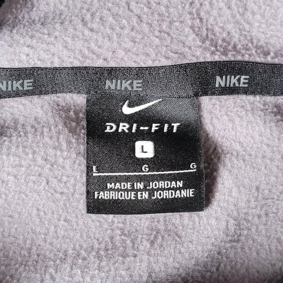 Nike Therma Hoodie Mens Large Gray Dri FIT Hooded Sweatshirt Pullover 932022-071 - Picture 6 of 8